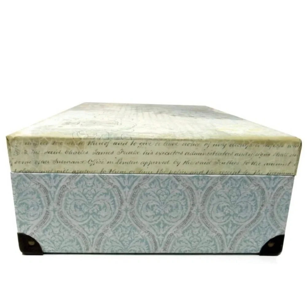 Punch Studio Antique Parisian Fan Tail Peacock Valet Case  Trunk, Small (67273)